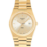 Tissot PRX Quartz Gold Dial Gold Steel Strap Watch for Men - T137.210.33.021.00