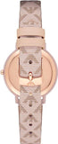 Emporio Armani Kappa Quartz Rose Gold Dial Pink Leather Strap Watch For Women - AR11010