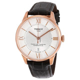 Tissot Chemin Des Tourelles Powermatic 80 Silver Dial Brown Leather Strap Watch For Men - T099.407.36.038.00