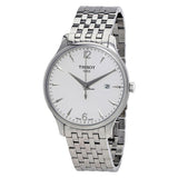 Tissot T Classic Tradition White Dial Silver Steel Strap Watch For Men - T063.610.11.037.00