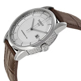 Tissot Luxury Powermatic 80 Silver Dial Brown Leather Strap Watch For Men - T086.407.16.031.00