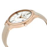 Tissot T Lady Bella Ora Round White Dial Beige Leather Strap Watch For Women - T103.210.36.018.00