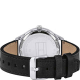 Tommy Hilfiger Spencer Skeleton Black Dial Black Leather Strap Watch for Men - 1791641