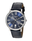 Tissot Carson Premium Blue Dial Blue Leather Strap Watch For Men - T122.410.16.043.00