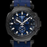 Tissot T Race Chronograph Blue Dial Blue Silicon Strap Watch For Men - T115.417.37.041.00