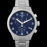 Tissot T Sport Chrono XL Classic Blue Dial Silver Steel Strap Watch For Men - T116.617.11.047.01