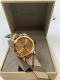 Burberry The City Rose Gold Dial Brown Leather Strap Watch for Women - BU9040