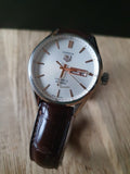 Tag Heuer Carrera Calibre 5 Automatic 41mm White Dial Brown Leather Strap Watch for Men - WAR201B.FC6291