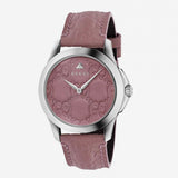 Gucci G Timeless Quartz Candy Pink Dial Pink Leather Strap Watch For Women - YA1264030