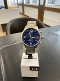 Tissot T Sport Chrono XL Chronograph Blue Dial Silver Steel Strap Watch For Men - T116.617.11.047.00