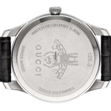 Gucci G-Timeless Sapphire Crystal White Dial Black Leather Strap Unisex Watch - YA126325