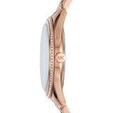 Michael Kors Lauryn Blue Dial Rose Gold Steel Strap Watch for Women - MK3723