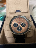 Breitling Navitimer B01 Chronograph 43 Brown Dial Black Leather Strap Watch for Men - AB0138241K1P1