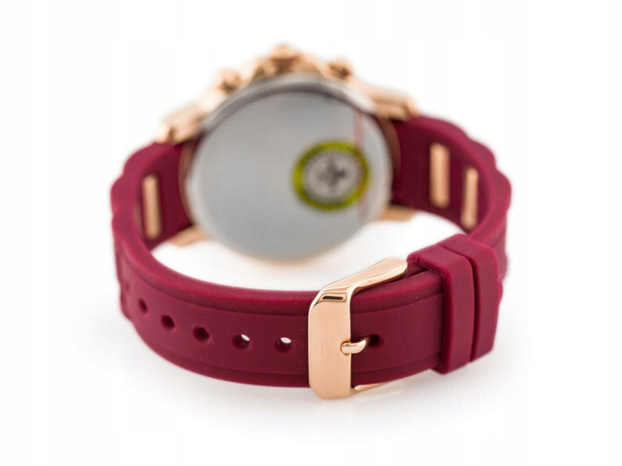 Tommy Hilfiger Claudia Red Dial Two Tone Steel Strap Watch for Women - 1781744