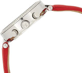 Michael Kors Parker Silver Dial Red Leather Strap Watch for Women - MK2278