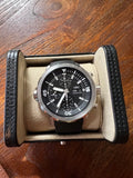 IWC Aquatimer Chronograph Black Dial Black Leather Strap Watch for Men - IW376803