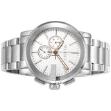 Gucci G Chrono Chronograph Silver Dial Silver Steel Strap Watch For Men - YA101201