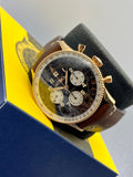 Breitling Navitimer 1959 Edition Black Dial Brown Leather Strap Watch for Men - RB0910371B1X1