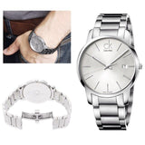 Calvin Klein City Silver Dial Silver Steel Strap Watch for Men - K2G2G146