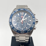 Tag Heuer Formula 1 Quartz Chronograph Blue Dial Silver Steel Strap Watch for Men - CAZ1014.BA0842