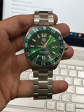 Tag Heuer Formula 1 Men’s Quartz Swiss Made Silver Stainless Steel Green Dial 43mm Watch WAZ1017.BA0842