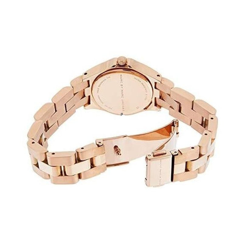 Marc Jacobs Baby Dave Rose Gold Dial Rose Gold Steel Strap Watch for Women - MBM3235