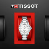 Tissot Seastar 1000 Lady Quartz White Dial Silver Steel Strap Unisex Watch - T120.210.11.011.00