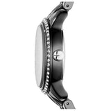 Emporio Armani Ceramica Crystals Black Dial Black Ceramic Strap Watch For Women - AR1478