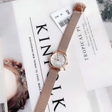 Calvin Klein Minimal White Dial Rose Gold Mesh Bracelet Watch for Women - K3M23626