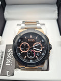 Hugo Boss Supernova Black Dial Two Tone Steel Strap Watch for Men - 1513358