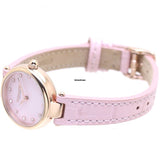 Coach Hayley Mother of Pearl Pink Dial Pink Leather Strap Watch for Women - 14503537