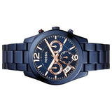 Fossil Perfect Boyfriend Multifunction Blue Dial Blue Steel Strap Watch for Women - ES4093