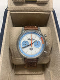 Breitling Top Time Deus Limited Edition White Dial Brown Leather Strap Watch for Men - A233112A1A1X1