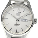 Tag Heuer Carrera Calibre 5 Automatic 41mm White Dial Silver Steel Strap Watch for Men - WAR201B.BA0723