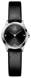 Calvin Klein Minimal Black Dial Black Leather Strap Watch for Women - K3M231CS