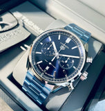 Tag Heuer Carrera Chronograph Blue Dial Silver Steel Strap Watch for Men - CBN2011.BA0642