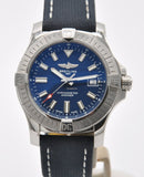 Breitling Avenger Automatic 43mm Blue Dial Blue Nylon Strap Watch for Men - A17318101C1X2