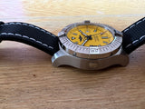 Breitling Avenger Automatic 45 Seawolf Yellow Dial Black Nylon Strap Watch for Men - A17319101I1X1