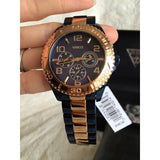 Guess BFF Multifunction Blue Dial Two Tone Steel Strap Watch for Women - W0231L6