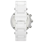 Michael Kors Parker White Dial White Leather Strap Watch for Women - MK5848