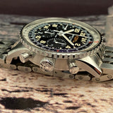 Breitling Navitimer B02 Chronograph 41 Cosmute Black Dial Silver Steel Strap Watch for Men - PB02301A1B1A1