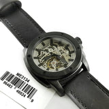 Fossil Modern Machine Automatic Skeleton Grey Dial Black Steel Strap Watch for Men - ME3134