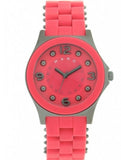 Marc Jacobs Pelly Red Dial Red Silicone Stainless Steel Strap Watch for Women - MBM2590