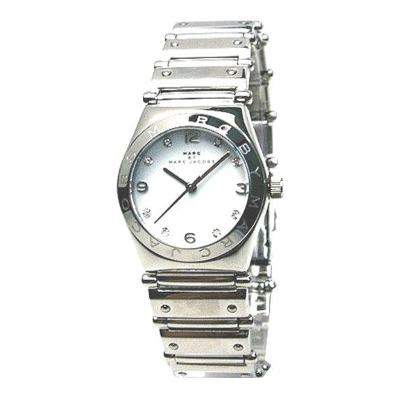 Marc Jacobs White Dial Silver Steel Strap Watch for Women - MBM3052
