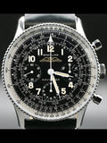 Breitling Navitimer Ref. 806 1959 Re-Edition Black Dial Brown Leather Strap Watch for Men - AB0910371B1X1