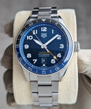 Tag Heuer Autavia Cosc GMT Automatic Blue Dial Silver Steel Strap Watch for Men - WBE511A.BA0650