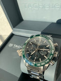 Tag Heuer Carrera Chronograph 44mm Green Dial Silver Steel Strap Watch for Men - CBN2A1N.BA0643