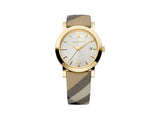 Burberry Heritage Silver Dial Leather Strap Watch for Women - BU1398