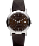 Burberry Smoked Brown Dial Brown Leather Strap Watch for Women - BU1775