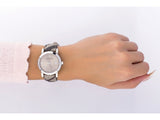 Burberry The City Grey Dial Checked Grey Leather Strap Watch for Women - BU9118